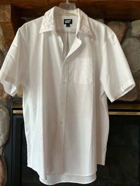 Lands' End School Uniform Short Sleeve Button-Down Oxford Shirt, Size XL